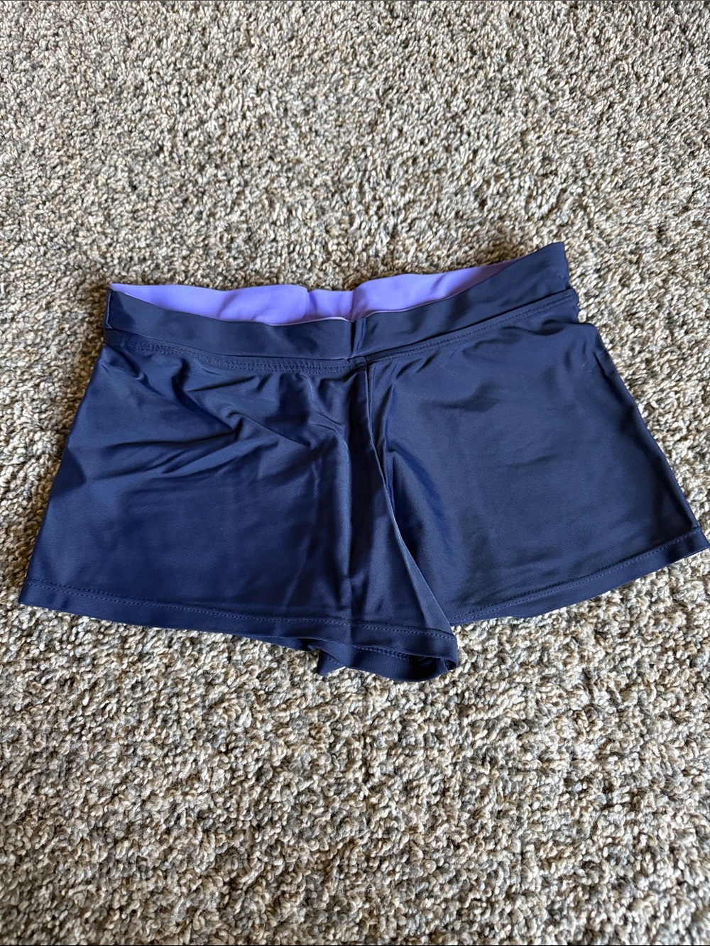 ZeroXposur Navy Shorts with Lilac Waistband